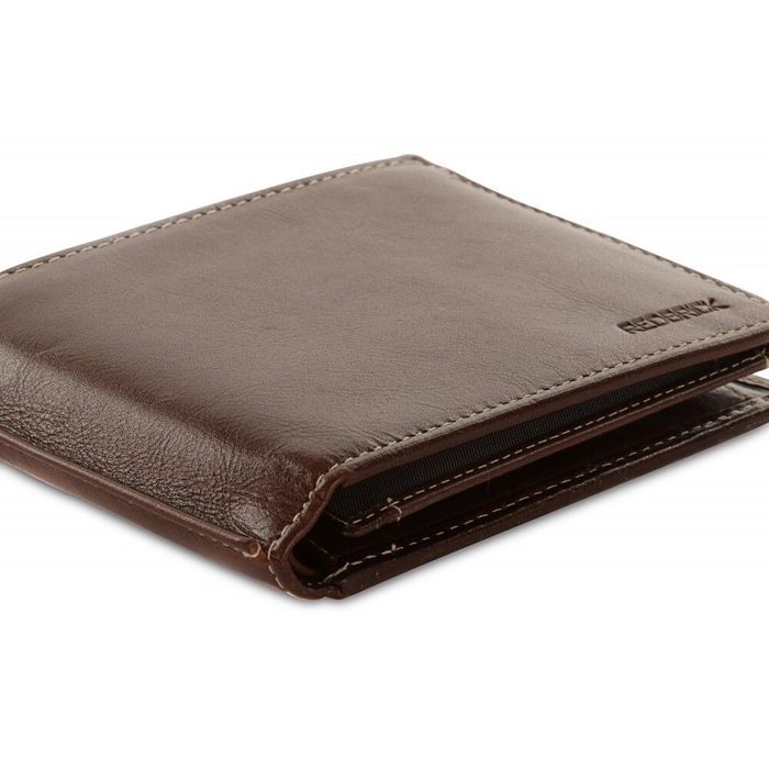 Кожаный мужской кошелек Redbrick RBWC0020 (brown) купить недорого в Ты Купи