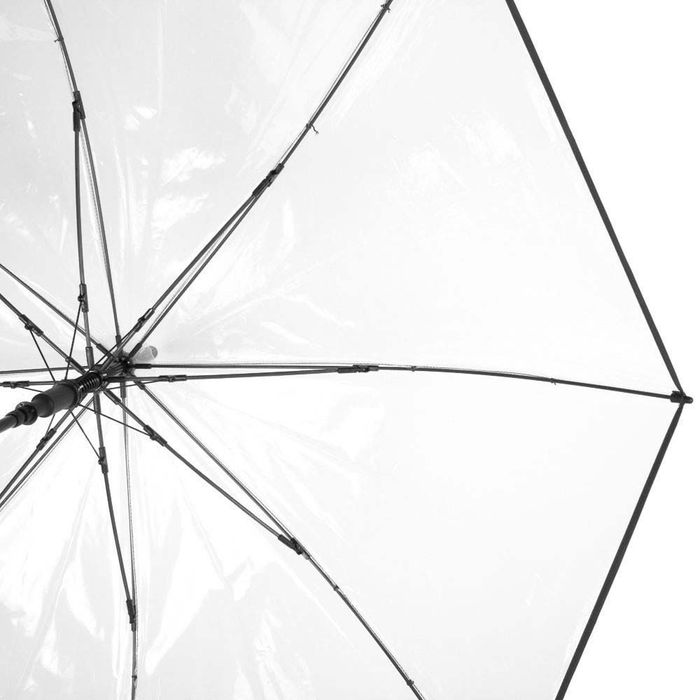 Зонт-трость прозрачный женский полуавтомат FARE Pure FARE7112-black купить недорого в Ты Купи