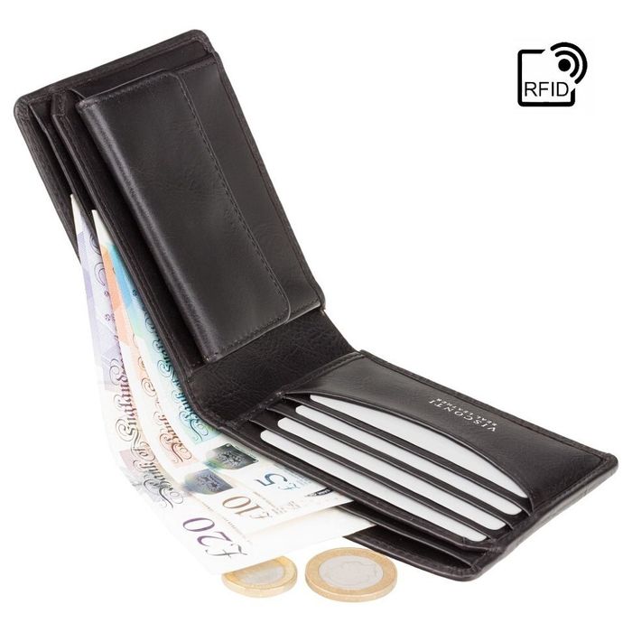 Шкіряний чоловічий гаманець з RFID захистом Visconti cr92 blk купити недорого в Ти Купи
