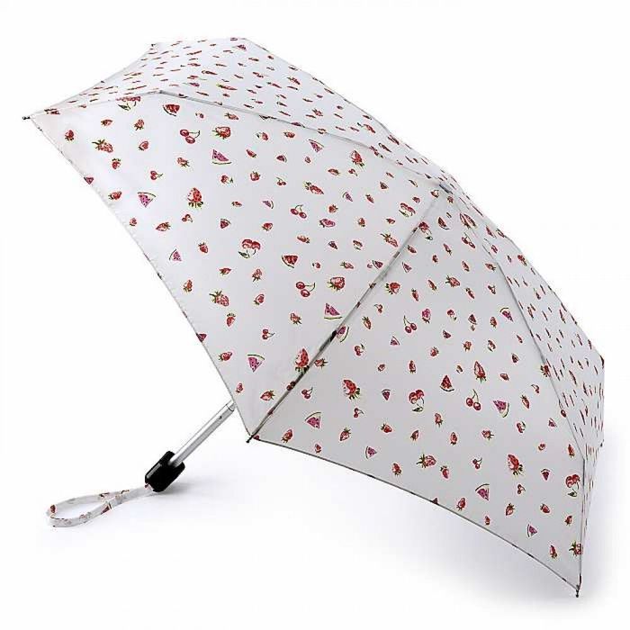 Механічна жіноча парасолька Fulton Tiny-2 L501 Juicy Rain (Ягідний дощ) купити недорого в Ти Купи