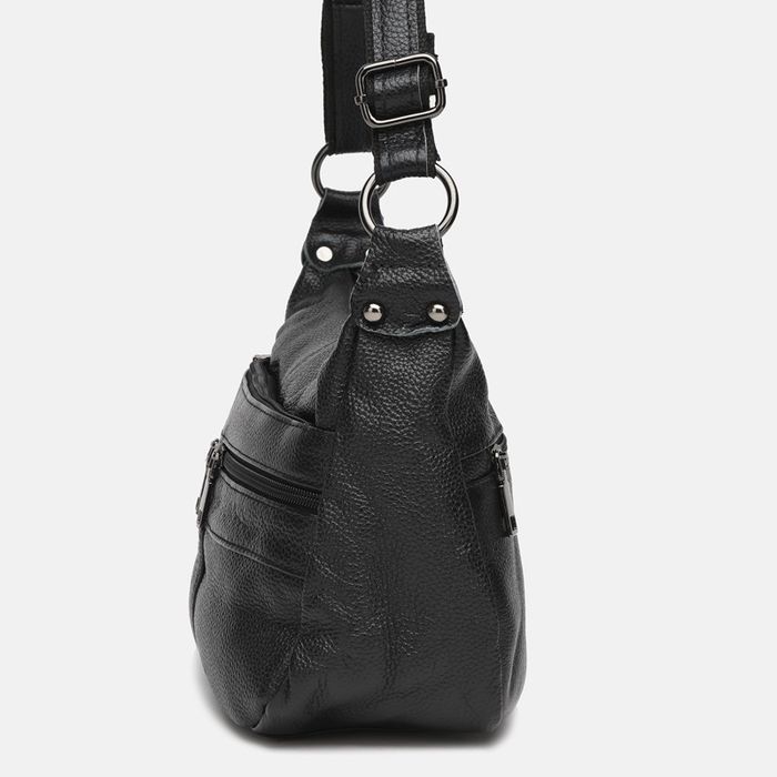 Жіноча шкіряна сумка Borsa шкіра K1105-чорна купити недорого в Ти Купи