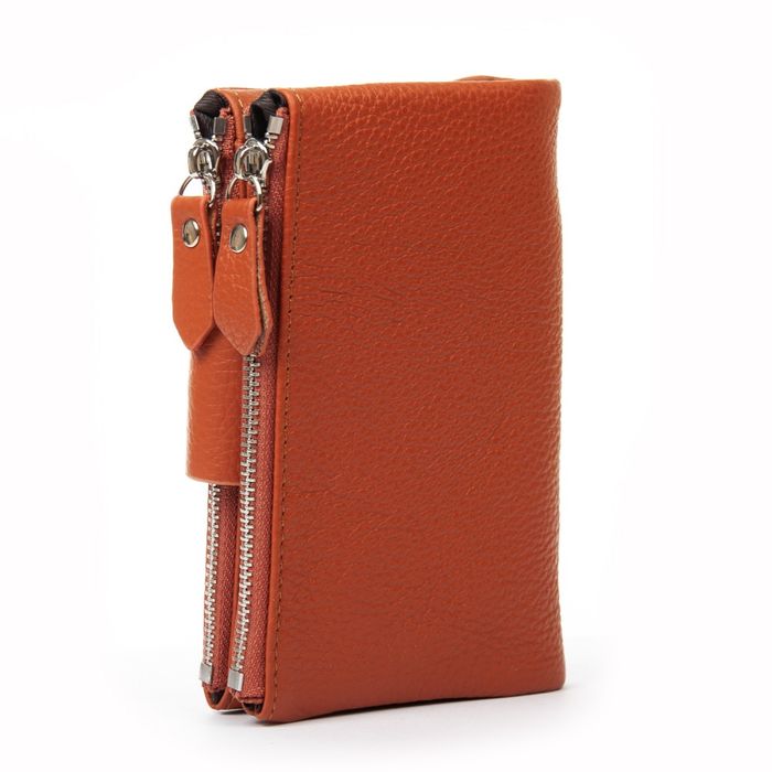 Шкіряний жіночий гаманець Classik DR. BOND WN-23-19 orange купити недорого в Ти Купи
