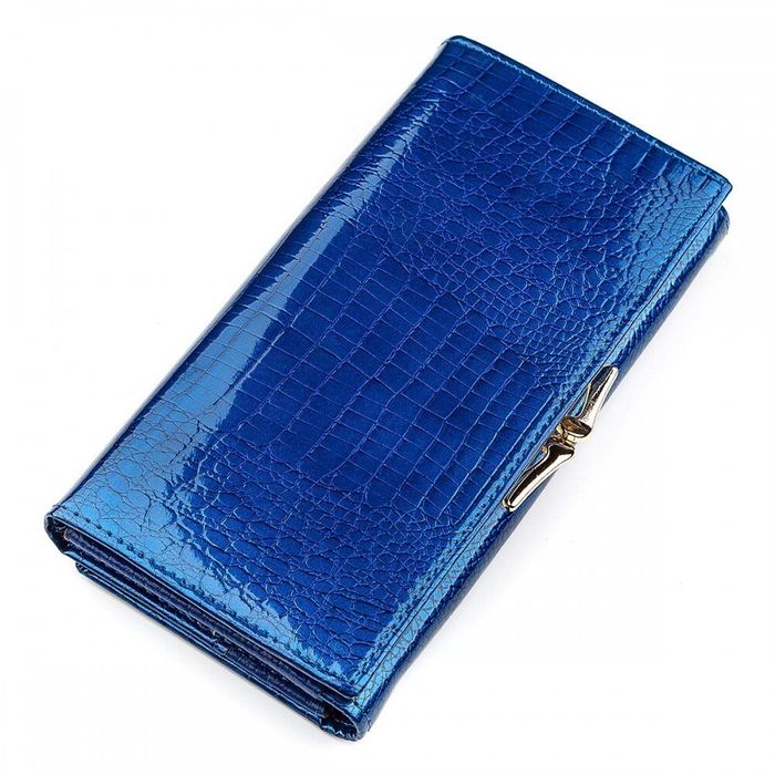 Кошелек из натуральной кожи ST Leather 18394 (S3001A) Синий купить недорого в Ты Купи