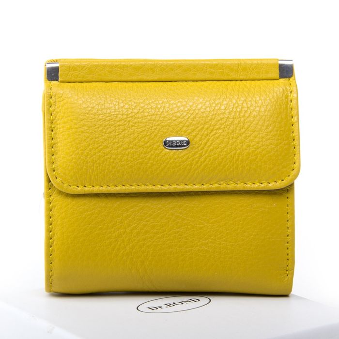 Жіночий шкіряний гаманець Classik DR. BOND WN-3 yellow купити недорого в Ти Купи