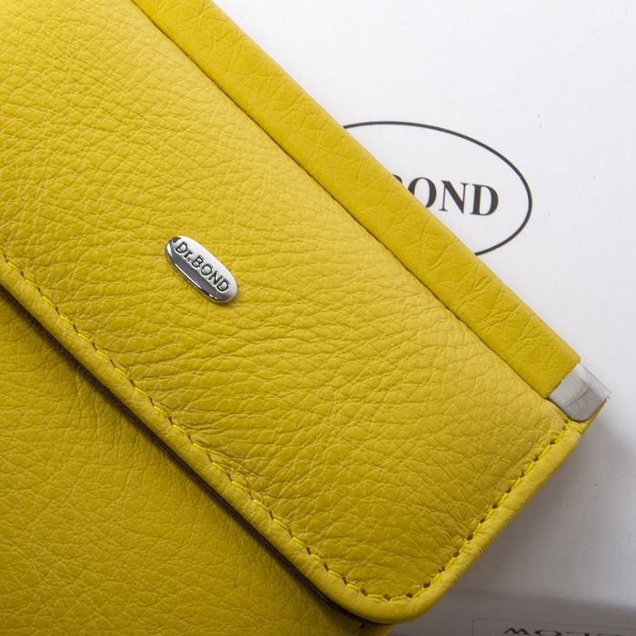 Жіночий шкіряний гаманець Classik DR. BOND WN-3 yellow купити недорого в Ти Купи
