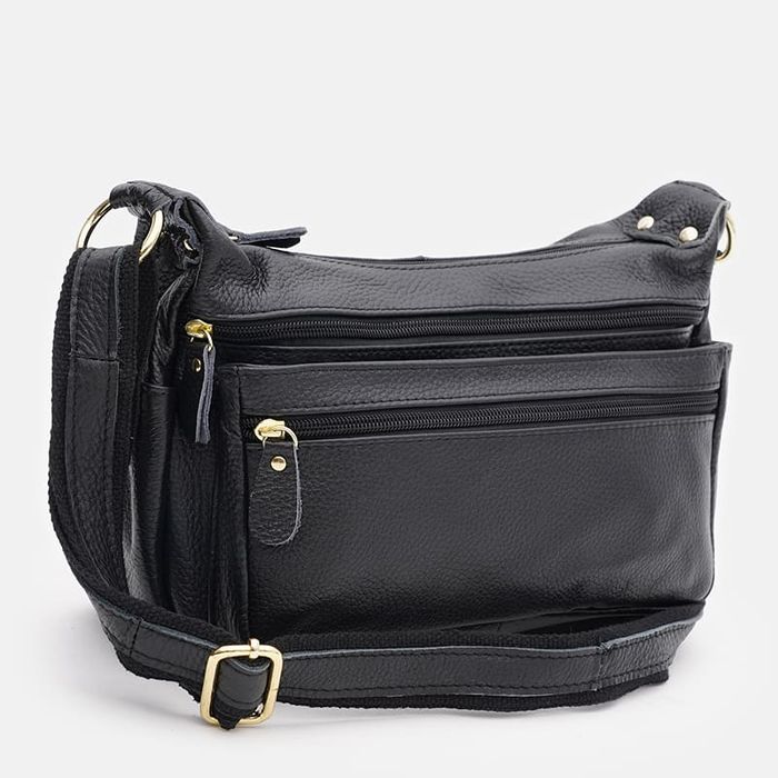 Жіноча шкіряна сумка Keizer K1503bl-black купити недорого в Ти Купи