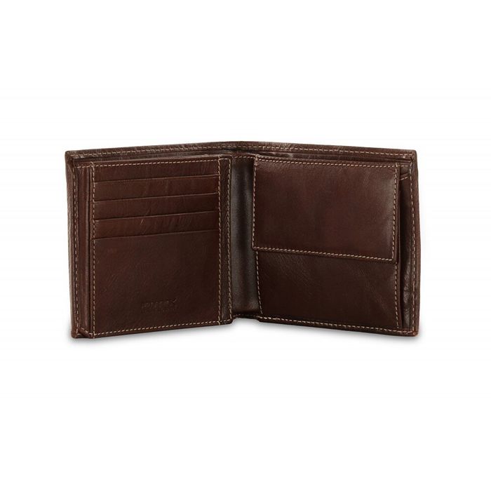 Шкіряний чоловічий гаманець Redbrick RBWC0020 (brown) купити недорого в Ти Купи