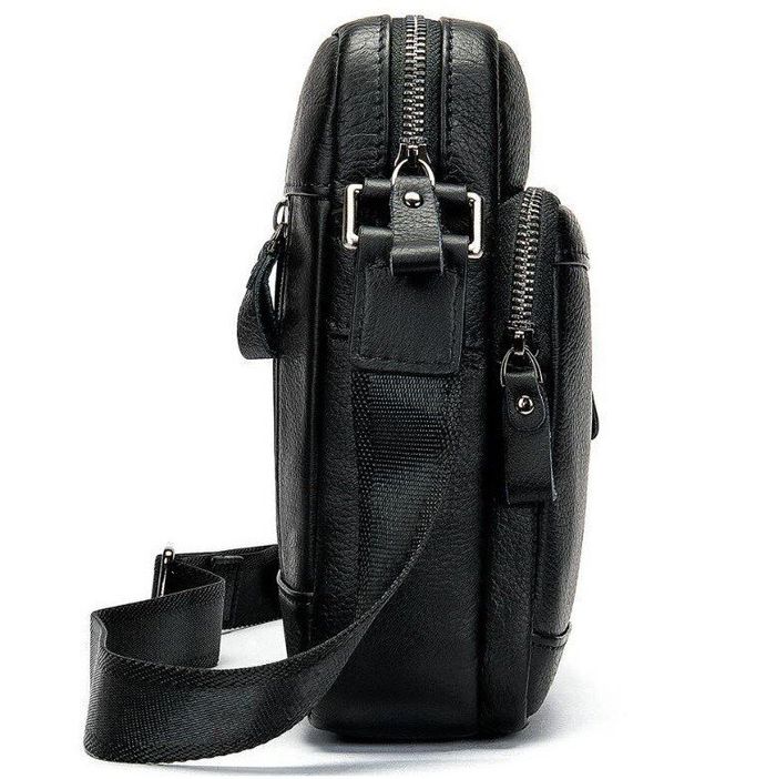 Чоловіча шкіряна сумка Vintage 14701 Чорний купити недорого в Ти Купи