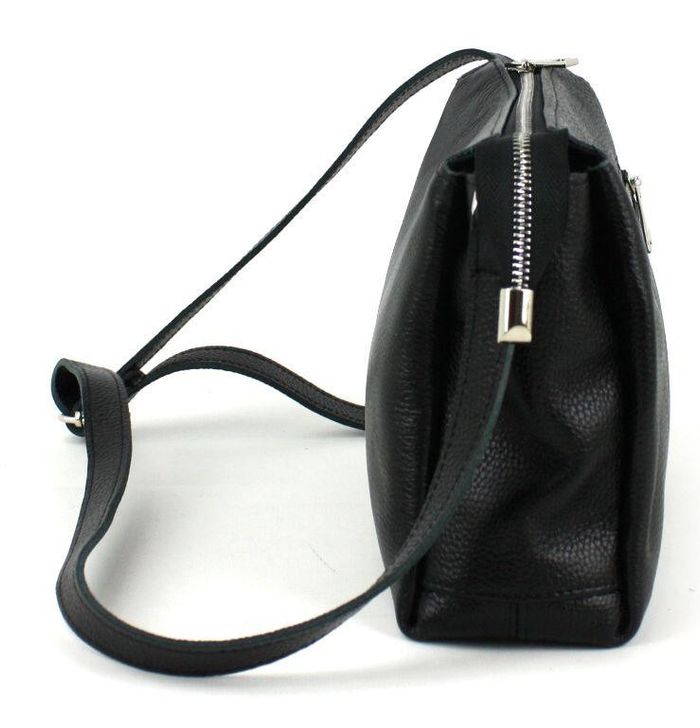 Женская кожаная сумка через плечо Borsacomoda черная купить недорого в Ты Купи