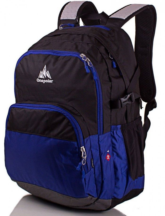 Чоловічий міський рюкзак ONEPOLAR синій w1988-blue купити недорого в Ти Купи