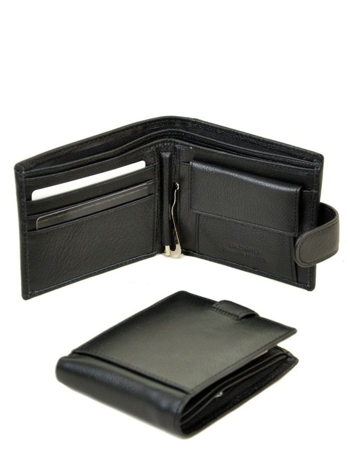 Чоловік шкіряний чорний гаманець Classik dr.Bond M13-1 black купити недорого в Ти Купи