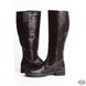 Женские кожаные коричневые сапоги без каблука Villomi 2517-04