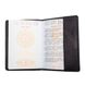 Шкіряна чорна обкладинка для закордонного паспорта Valenta ОУ15261