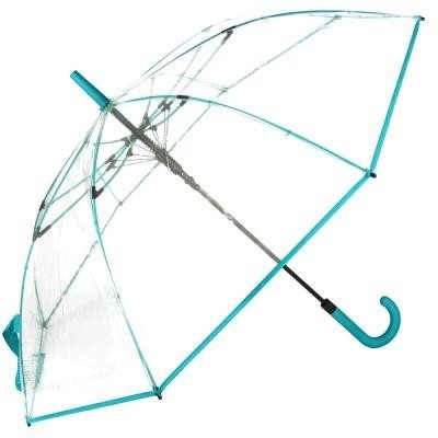 Зонт-трость прозрачный женский полуавтомат FARE Pure FARE7112-biruza купить недорого в Ты Купи