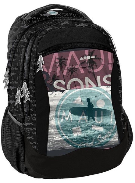 Мужской городской рюкзак 25L Paso Maui and Sons MAUF-2808 черный купить недорого в Ты Купи
