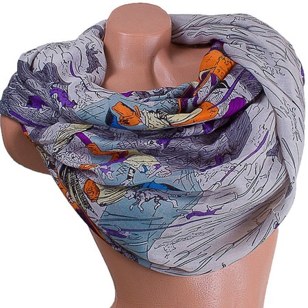 Цветной женский стильный хлопковый шарф ETERNO купить недорого в Ты Купи