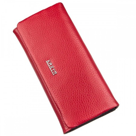 Жіночий червоний гаманець з натуральної шкіри KARYA 17396 купити недорого в Ти Купи