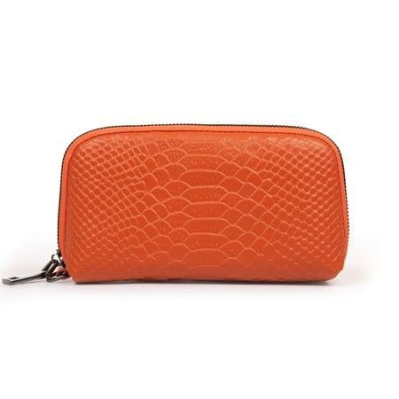 Жіноча шкіряна косметичка Cosmetic 60095-16 orange купити недорого в Ти Купи