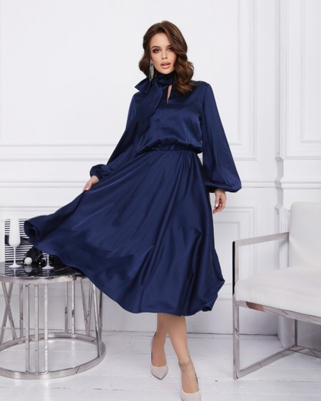 Сукня ISSA PLUS 12380 S синій купити недорого в Ти Купи