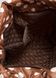 Стеганая дутая эко-сумка Poolparty с принтом коричневая
