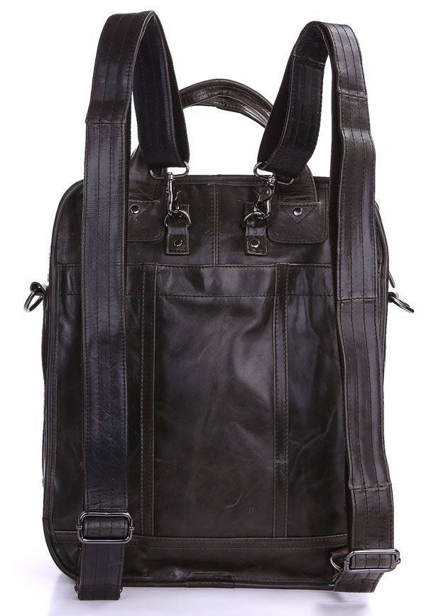 Сумка из натуральной кожи-рюкзак Vintage 14068 Тёмно-серый купить недорого в Ты Купи