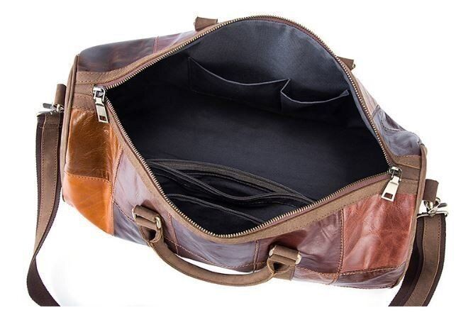 Дорожная комбинированная кожаная сумка Vintage 14779 Смешанный купить недорого в Ты Купи