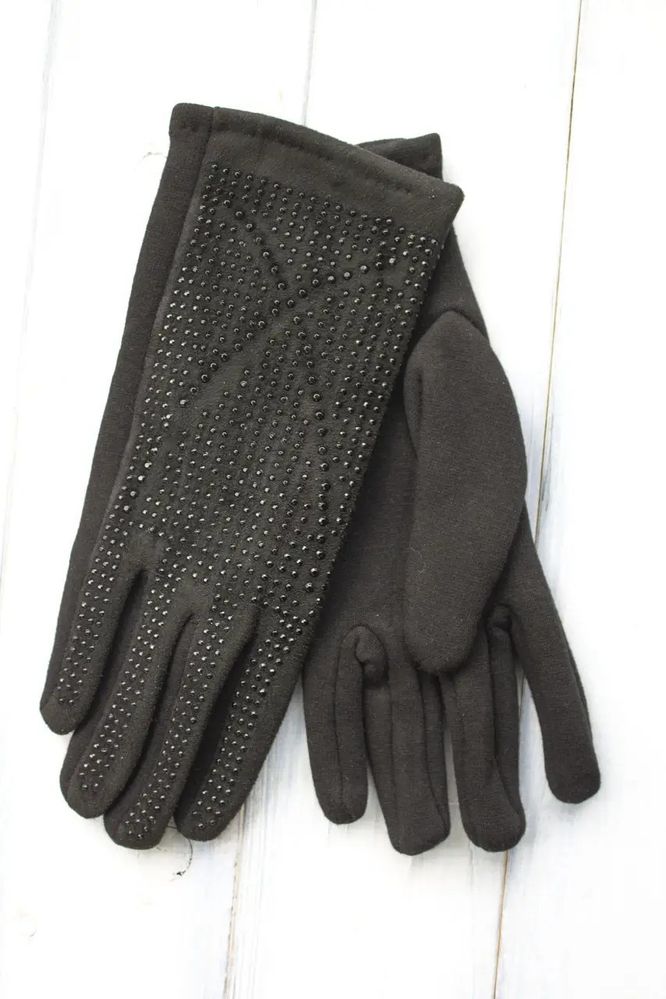 Жіночі розтяжні рукавички Чорні 192S1 с купити недорого в Ти Купи