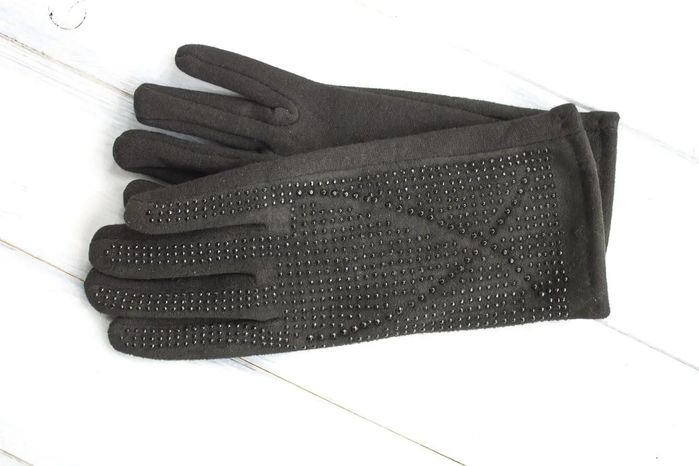 Жіночі розтяжні рукавички Чорні 192S1 с купити недорого в Ти Купи
