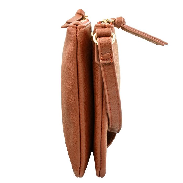 Жіноча сумка-клатч зі шкірозамінника AMELIE GALANTI a991508-brown купити недорого в Ти Купи