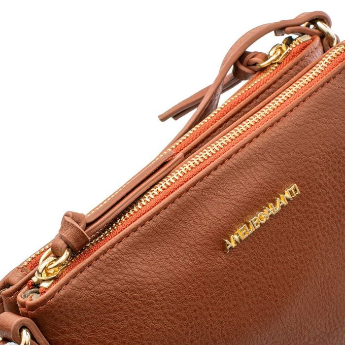 Жіноча сумка-клатч зі шкірозамінника AMELIE GALANTI a991508-brown купити недорого в Ти Купи