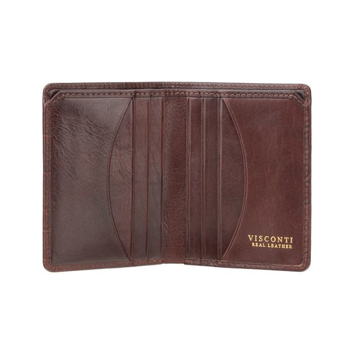Кожаный мужской кошелек с RFID защитой Visconti cr91 brn купить недорого в Ты Купи
