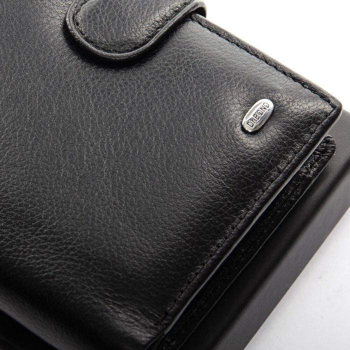 Шкіряний чоловічий гаманець Classic DR. BOND MS-30 black купити недорого в Ти Купи
