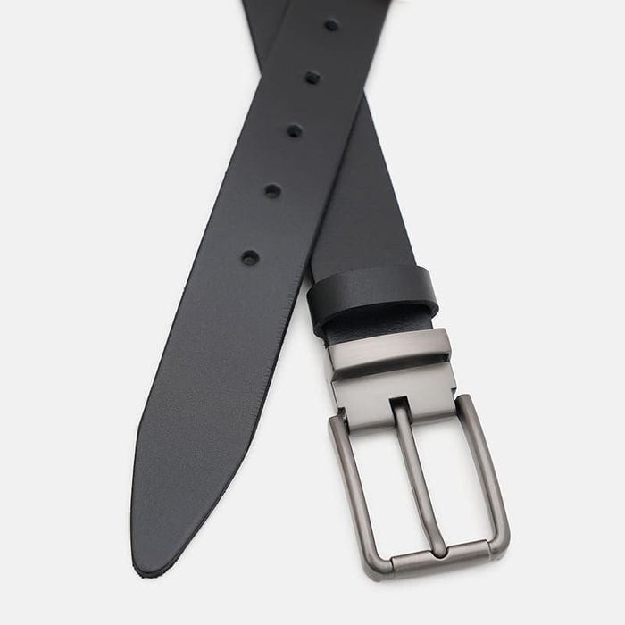Чоловічий шкіряний ремінь Borsa Leather 115v1fx107-black купити недорого в Ти Купи