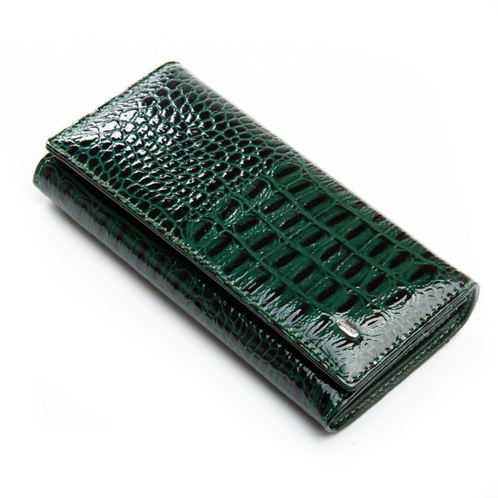 Женский лаковый кожаный кошелек PE DR. BOND PEW1-V-2 green купить недорого в Ты Купи