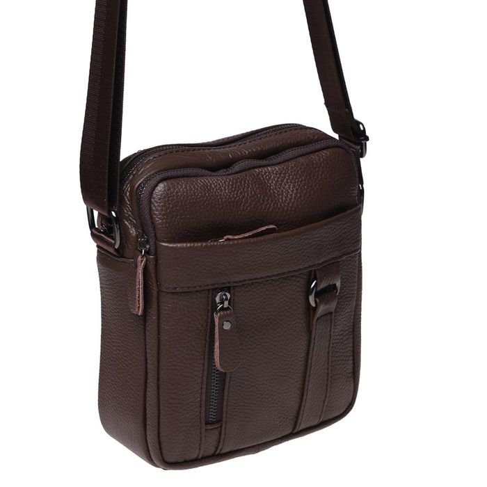 Чоловічі шкіряні сумки Borsa Leather K11169a-brown купити недорого в Ти Купи