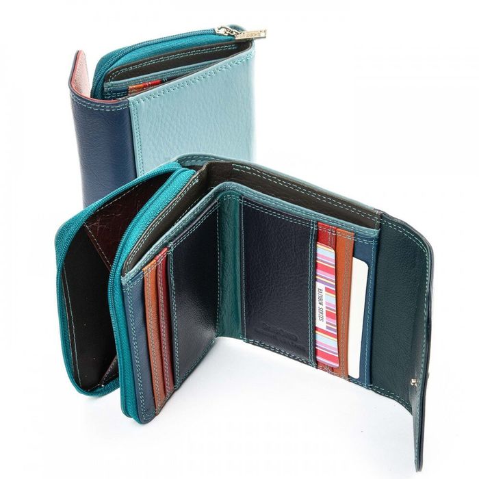 Жіночий гаманець зі шкіри Rainbow DR. BOND WRS-14 blue купити недорого в Ти Купи