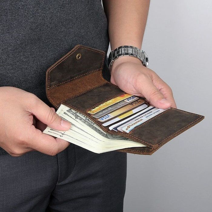 Чоловіче портмоне з натуральної шкіри Vintage 14962 купити недорого в Ти Купи
