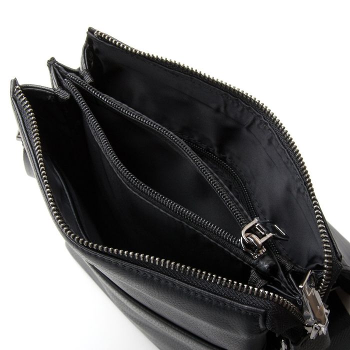 Мужская кожаная сумка через плечо BRETTON 5308-4 black купить недорого в Ты Купи