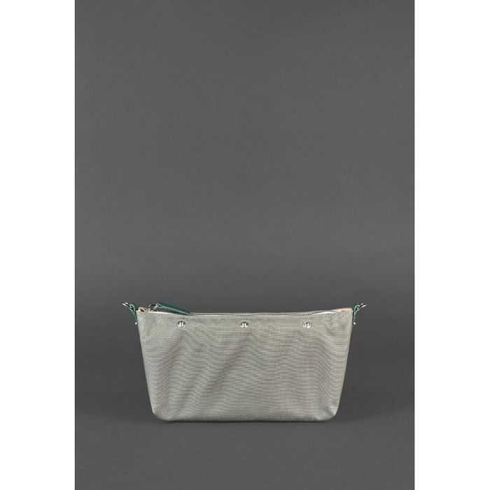 Кожаная плетеная женская сумка BlankNote Пазл Krast S Зеленая (BN-BAG-31-malachite) купить недорого в Ты Купи