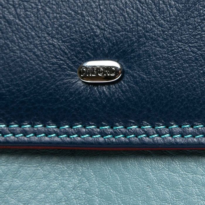 Жіночий гаманець зі шкіри Rainbow DR. BOND WRS-14 blue купити недорого в Ти Купи