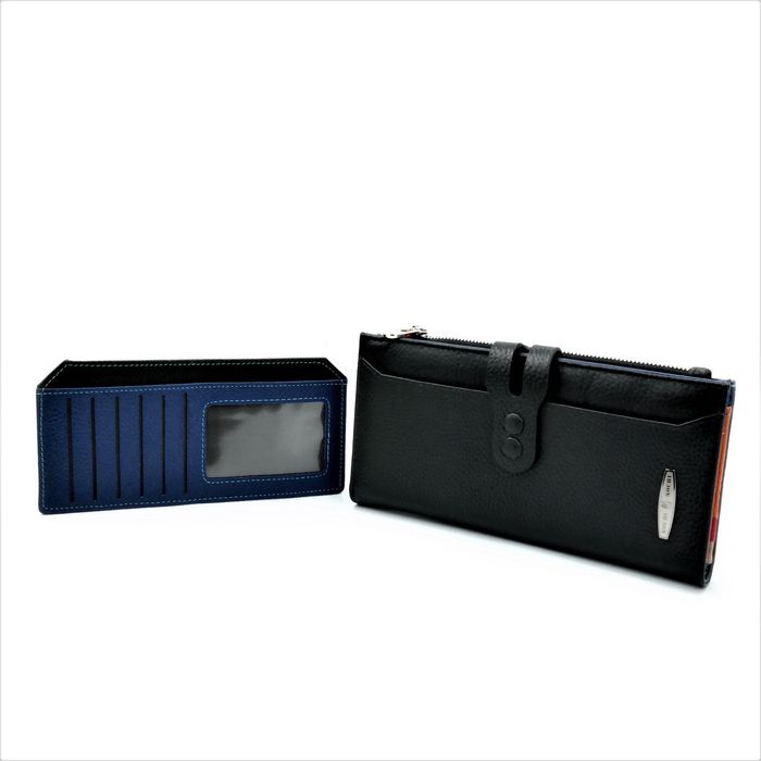 Женский кожаный кошелек Weatro 19,5 х 10 х 2 см Чёрный 3H09-K911-2 купити недорого в Ти Купи
