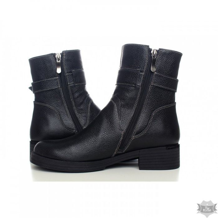 Черные женские зимние ботинки на меху Villomi 2517-06 купить недорого в Ты Купи