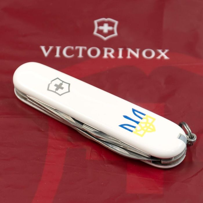 Складной нож Victorinox SPARTAN UKRAINE Трезубец сине-желт. 1.3603.7_T0017u купить недорого в Ты Купи