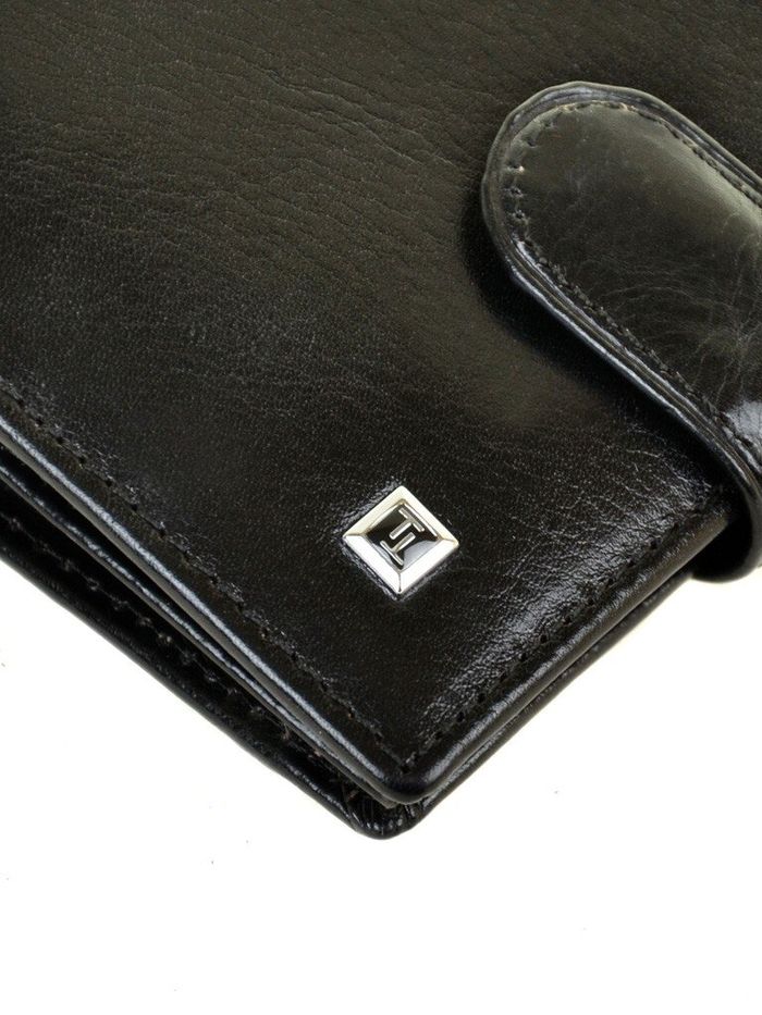 Кожаный кошелек Softina Bretton MS-39 black купить недорого в Ты Купи