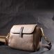 Молодіжна жіноча шкіряна сумка через плече Vintage 22267, Бежевий