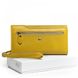 Кожаный женский кошелек Classic DR.BOND WMB-2M yellow