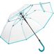 Зонт-трость прозрачный женский полуавтомат FARE Pure FARE7112-biruza