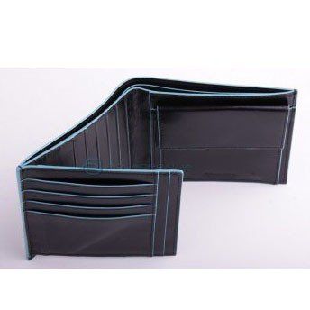 Чорне шкіряне чоловіче портмоне Piquadro Blue Square (PU1240B2_N) купити недорого в Ти Купи