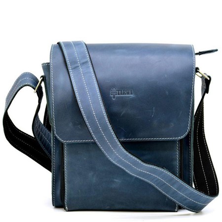 Чоловіча шкіряна блакитна сумка Tarwa RK-3027-3Md купити недорого в Ти Купи