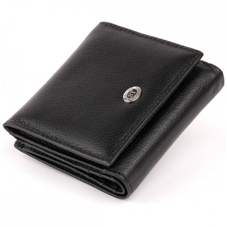 Жіночий шкіряний гаманець ST Leather 19256 Чорний купити недорого в Ти Купи